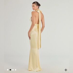 Windsor Erika Halter Satin Column Dress